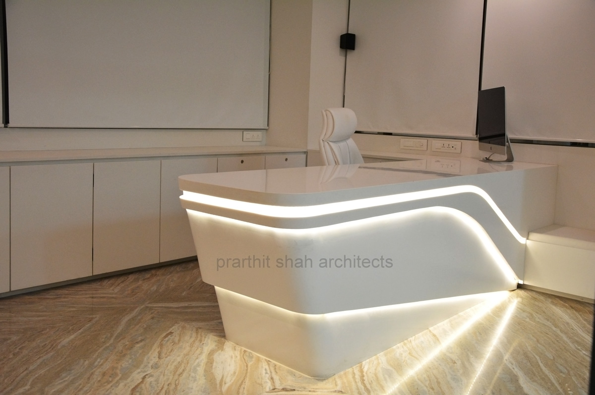 white office table design