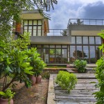 landscape architecture of villa aaranyak - weekend home design